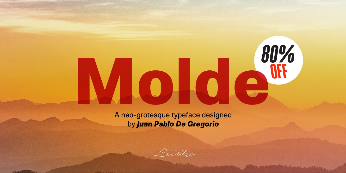Beispiel einer Molde Condensed Medium-Schriftart